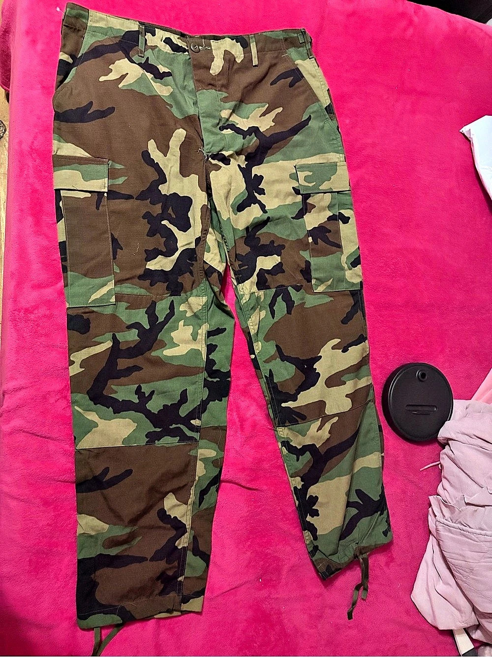 US Military USGI BDU Woodland Camo Ripstop Cargo Pants Men's Camo Cargo Pants